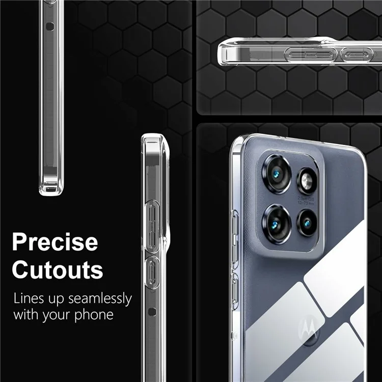 For Motorola Edge 50 Neo 5G / Moto S50 5G / Thinkphone 25 5G Case Anti-Fingerprint Crystal Clear TPU Phone Cover