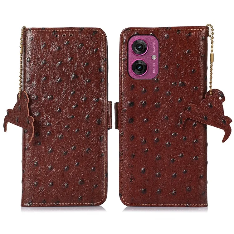 Pour Motorola Moto G55 5G Case RFID Block - Café