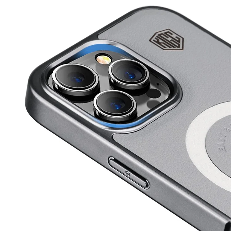 KIGC Для Iphone 16 Pro Max Case, Совместим с Magsafe Leather+pc+tpu. - Серый
