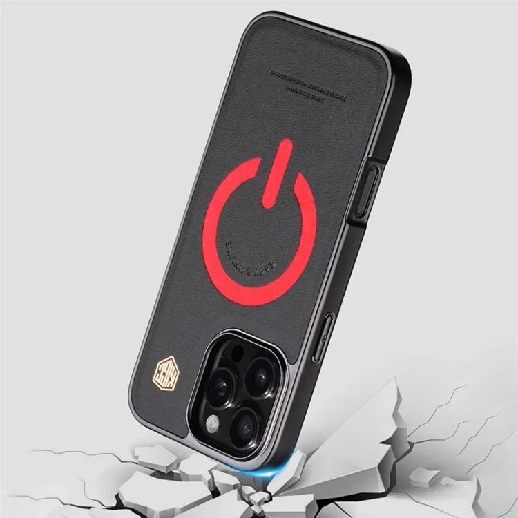 KIGC Для Iphone 16 Pro Max Case, Совместим с Magsafe Leather+pc+tpu. - Серый