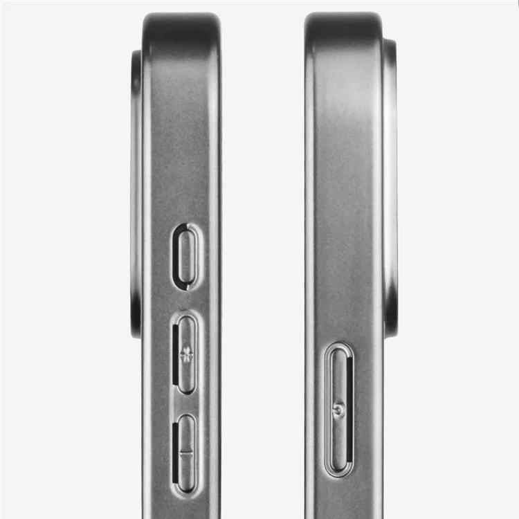 KIGC Per Iphone 16 Pro Case Leather+pc+copertina Per Telefono Elettroplating Tpu Con Supporto Per Schede - Grigio