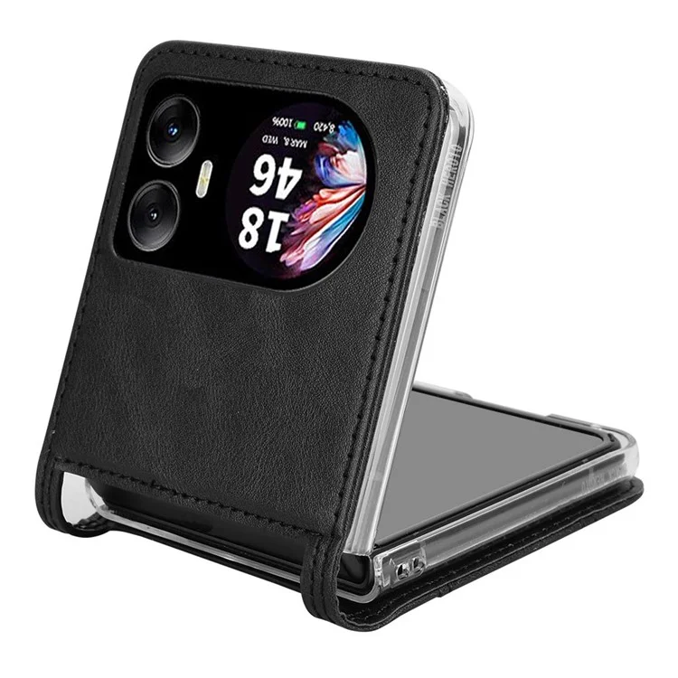 Pour Blackview Hero 10 4G Case Retro Texture Leather + pc Téléphone pc Avec Fente de Carte - Noir