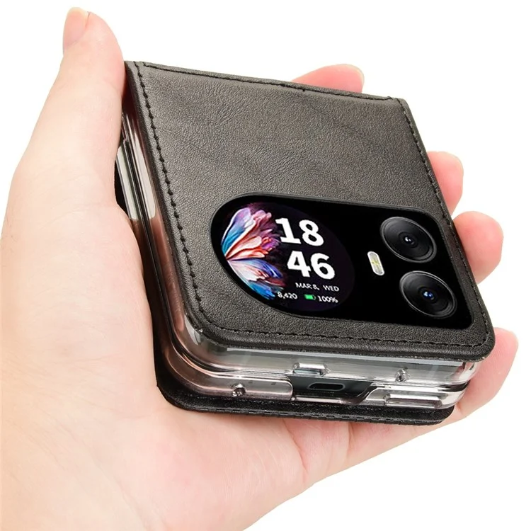 Pour Blackview Hero 10 4G Case Retro Texture Leather + pc Téléphone pc Avec Fente de Carte - Noir