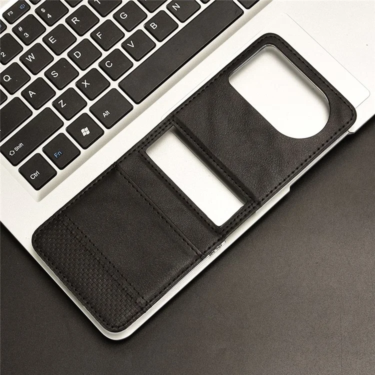 Pour Blackview Hero 10 4G Case Retro Texture Leather + pc Téléphone pc Avec Fente de Carte - Noir