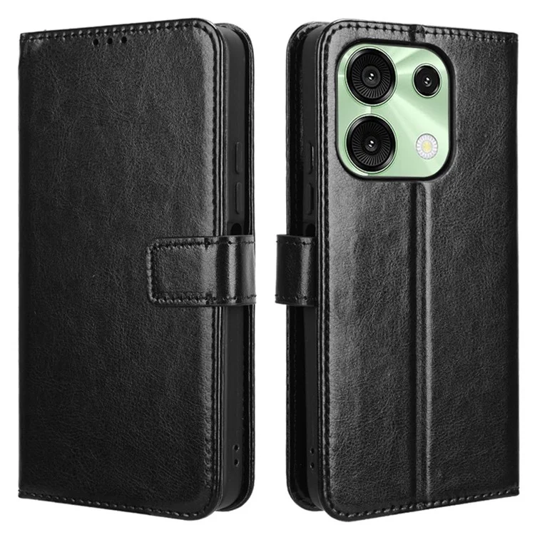 Für Umditigi G9 5G / Anmerkung 90 Case Crazy Horse Textur PU Leder Telefon Brieftaschenabdeckung - Schwarz
