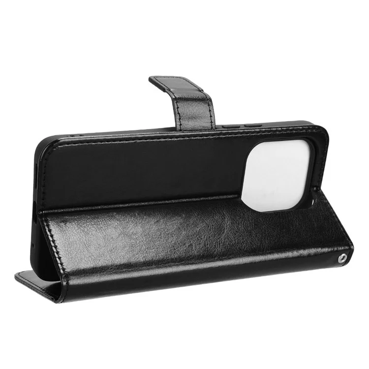 Für Umditigi G9 5G / Anmerkung 90 Case Crazy Horse Textur PU Leder Telefon Brieftaschenabdeckung - Schwarz