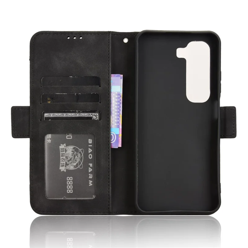 For Infinix Hot 50 4G Leather Case Phone Wallet Cover with Multiple Card Slots - Black
