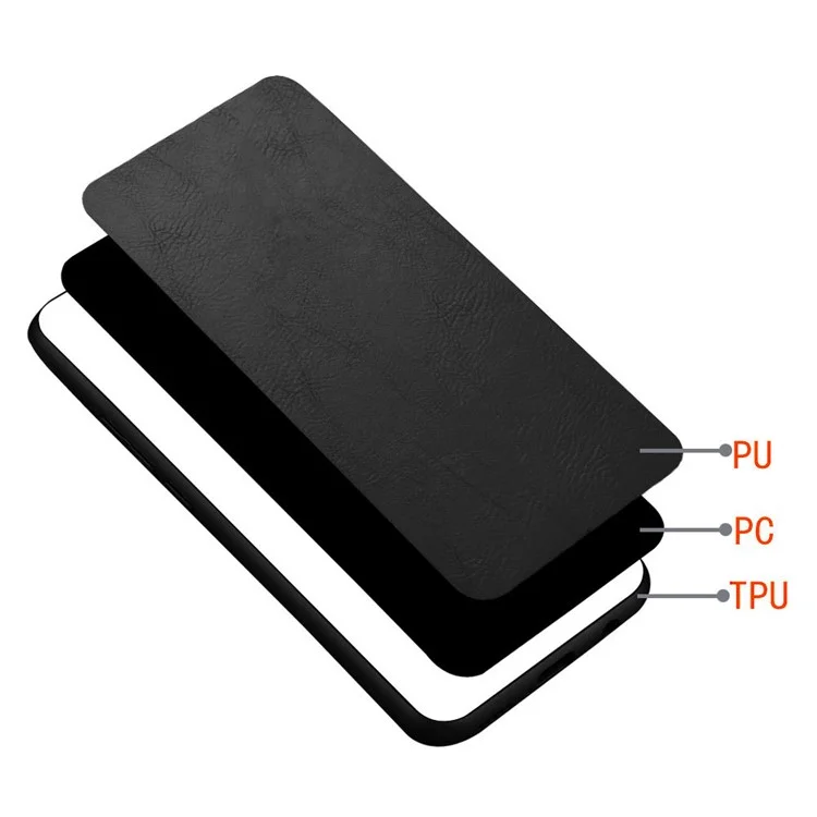 For iPhone 16 Plus Case Leather+TPU+PC Phone Cover Stitching Line - Black