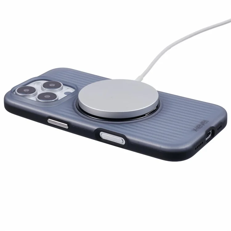 Niveau x Pour L'iphone 16 Pro Max Case de Rotation de Rotation de Kickstand pc + Tpu Tpu - Noir