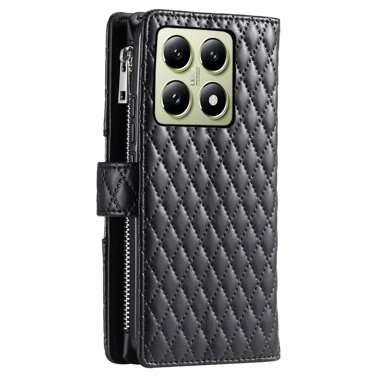 Estilo 012 Para Xiaomi 14t Case Funda de Cuero PU Billetera PU Cubierta Telefónica - Negro