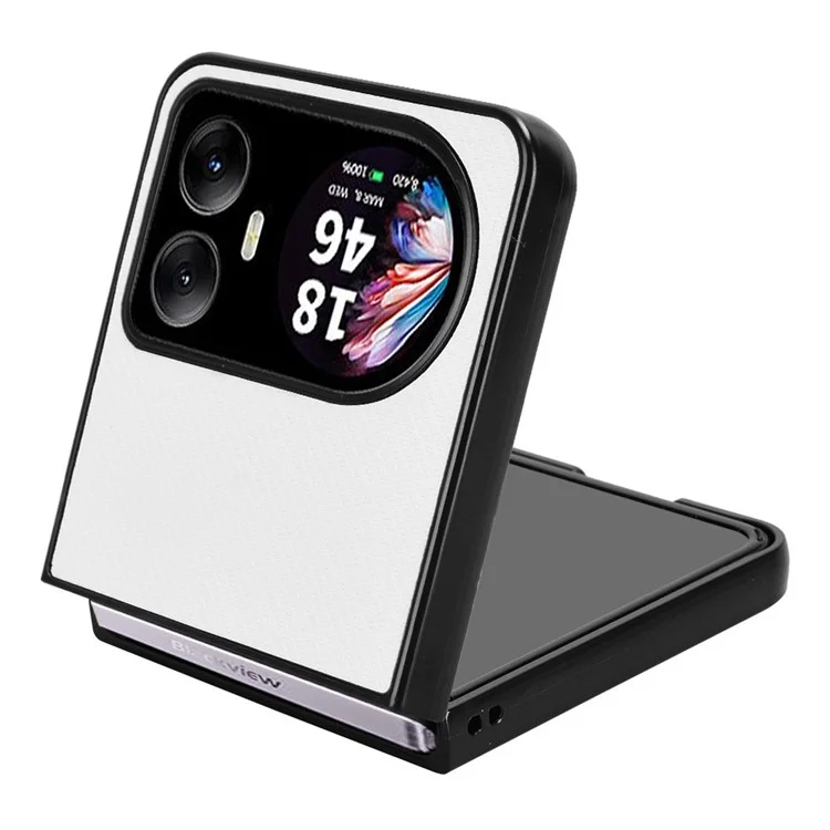 For Blackview Hero 10 4G Case Carbon Fiber Texture Shockproof PU+PC Phone Cover - White