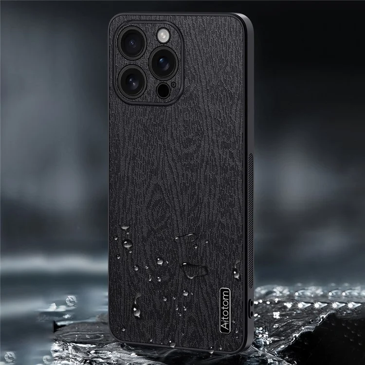 Per Iphone 16 Pro Case Wood Texture pc Pc+copertina Per Telefono Tpu - Blu