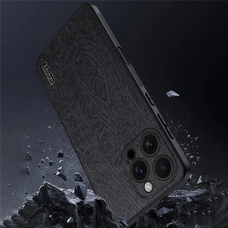 Per Iphone 16 Pro Case Wood Texture pc Pc+copertina Per Telefono Tpu - Blu