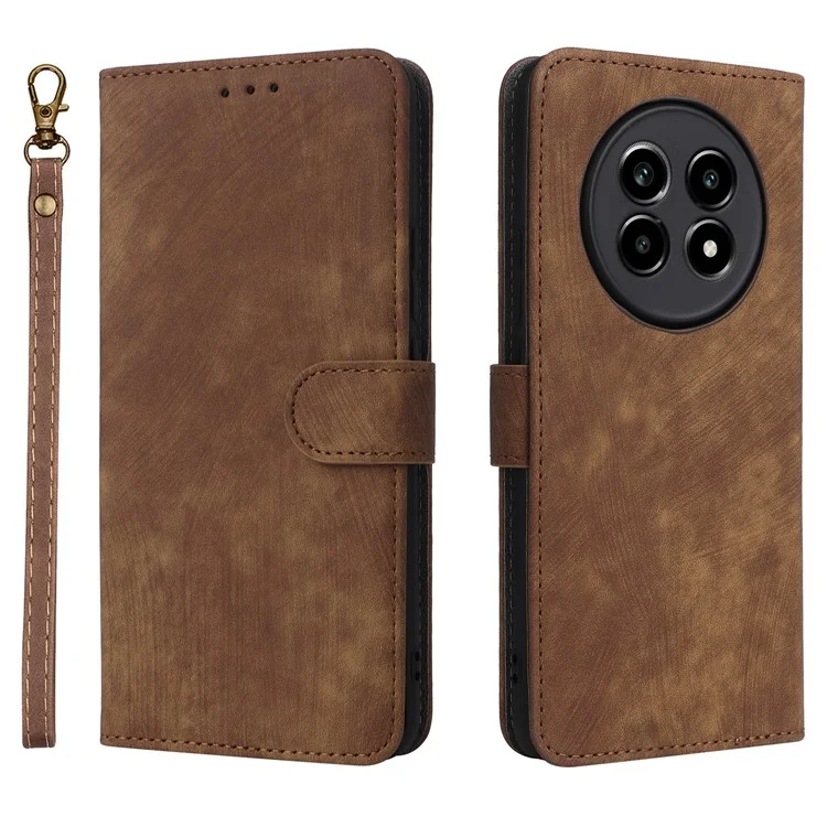 Für Realme 13+ 5G / 13 Pro (China) 5G Wallet Case RFID Blocking PU Leder Cover Stand View - Braun
