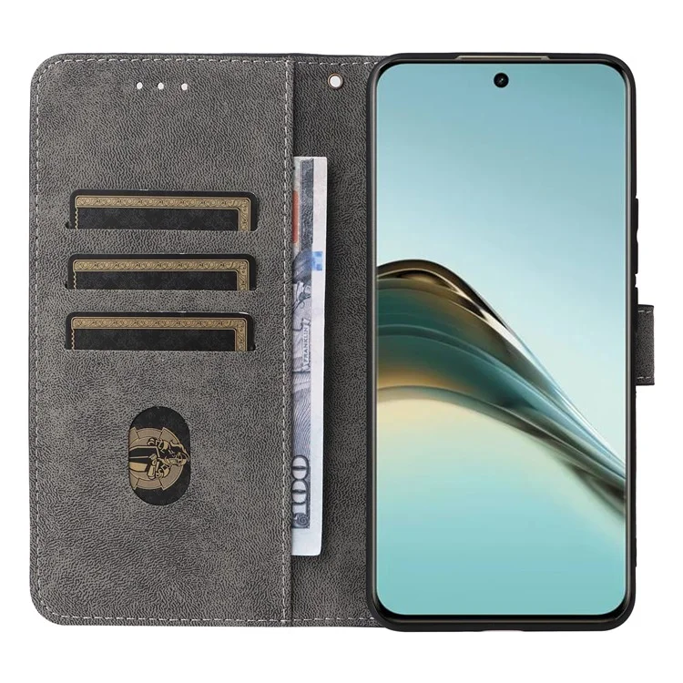 Für Realme 13+ 5G / 13 Pro (China) 5G Wallet Case RFID Blocking PU Leder Cover Stand View - Braun