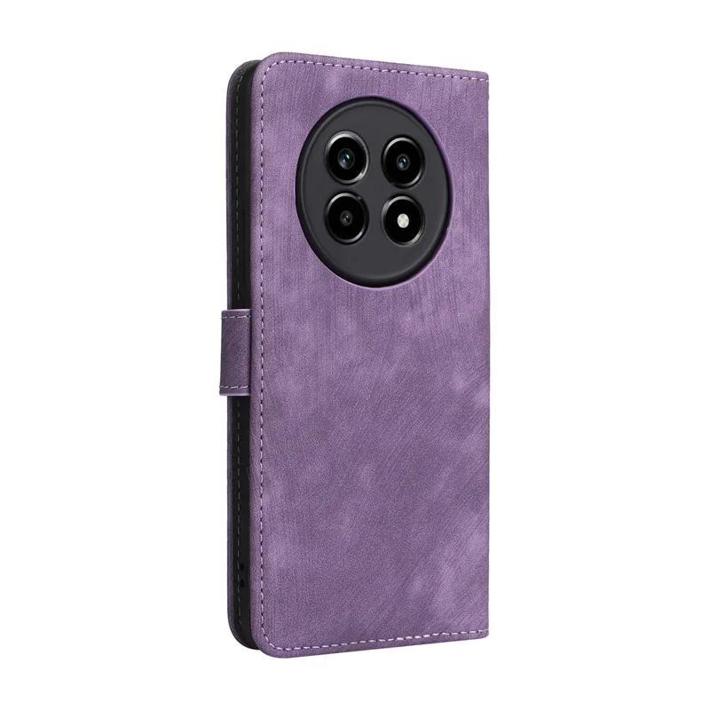 For Realme 13+ 5G / 13 Pro 5G (China) Wallet Case RFID Blocking PU Leather Cover Stand View - Purple