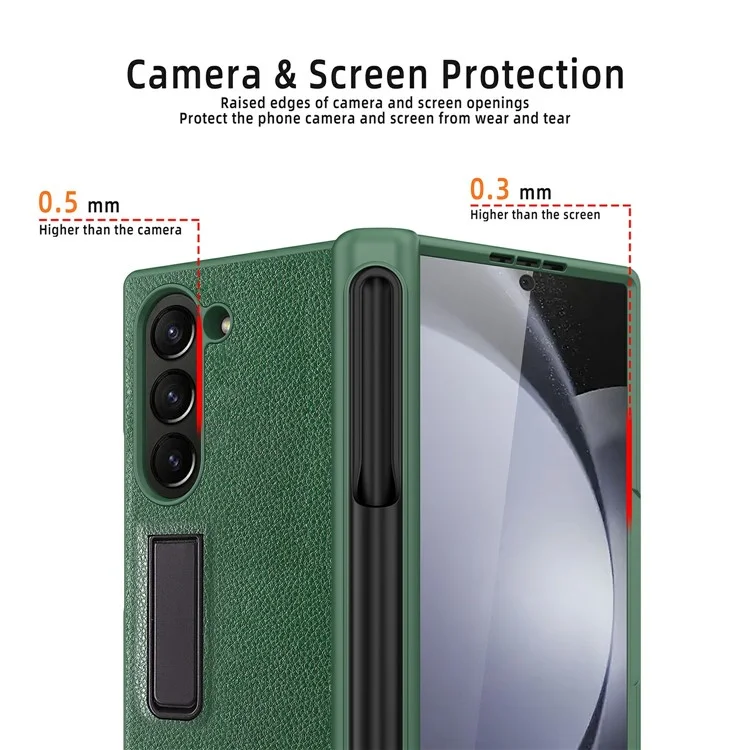 Para Samsung Galaxy Z Fold6 5G Case Kickstand PC+TPU Telebro Con Rlabaje - Negro