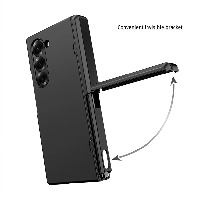 For Samsung Galaxy Z Fold6 5G Case Kickstand Hard PC Phone Cover with Screen Film - Red
