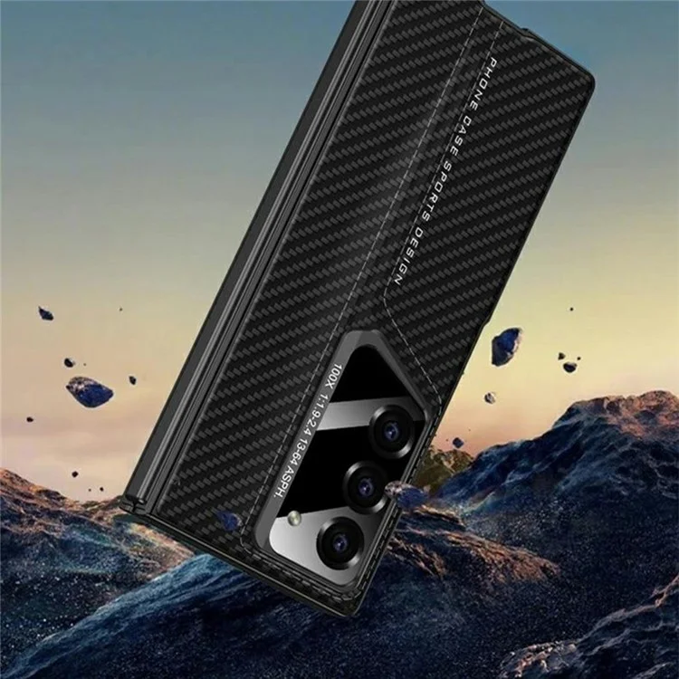 GKK Для Samsung Galaxy Z Folt6 5G Case Hard PC+PU Ultra Slim Plim Cople с Экранной Пленкой - Серый