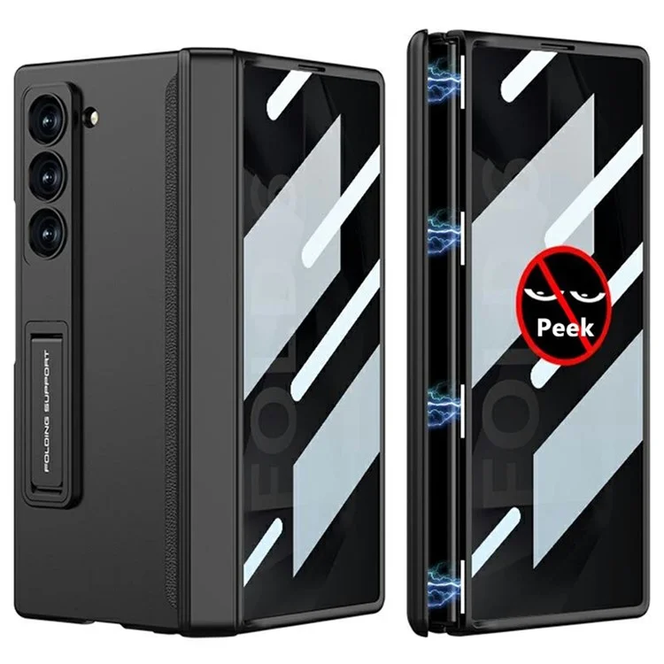 GKK Pour Samsung Galaxy Z Fold6 5G Couverture de Téléphone Magnétique Magnet Hige Hard Avec Film D'écran de Confidentialité - Noir