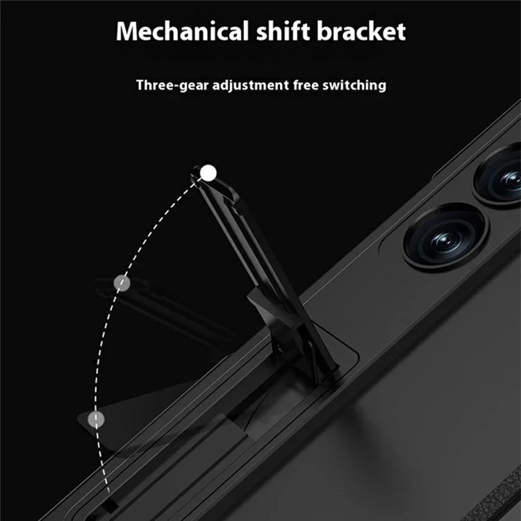 GKK Pour Samsung Galaxy Z Fold6 5G Couverture de Téléphone Magnétique Magnet Hige Hard Avec Film D'écran de Confidentialité - Noir