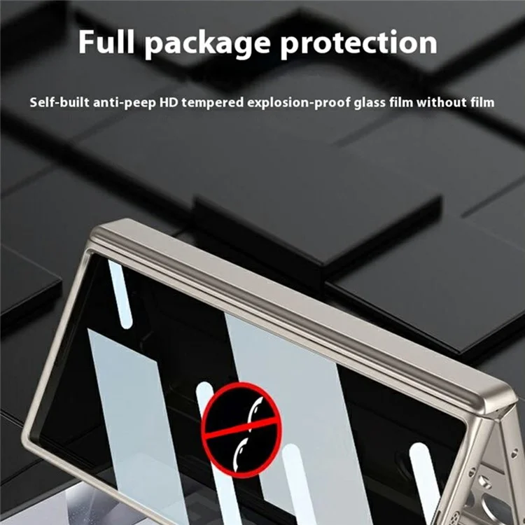 GKK Pour Samsung Galaxy Z Fold6 5G Couverture de Téléphone Magnétique Magnet Hige Hard Avec Film D'écran de Confidentialité - Noir