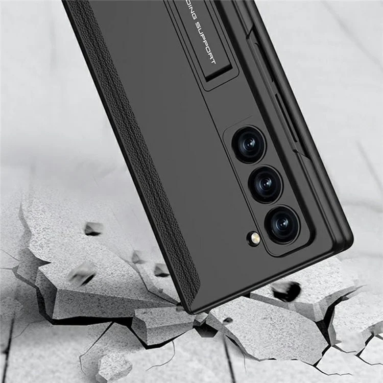 GKK Pour Samsung Galaxy Z Fold6 5G Couverture de Téléphone Magnétique Magnet Hige Hard Avec Film D'écran de Confidentialité - Noir