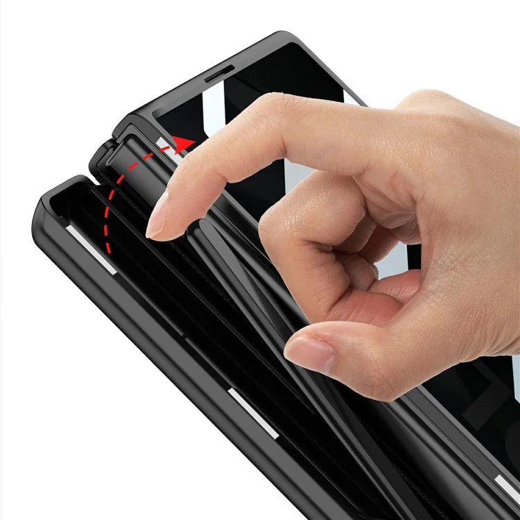 GKK Pour Samsung Galaxy Z Fold6 Case 5G Avec Film D'écran de Confidentialité, Couverture de Téléphone à la Charnière Magnétique à Fente Crayon - Gris