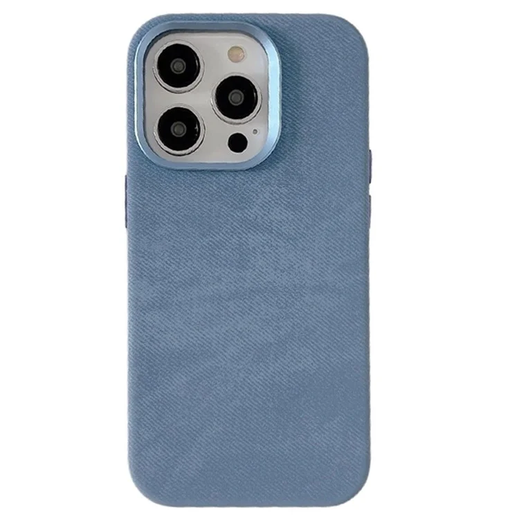 Para Iphone 16 Pro Max Case Compatível Com Magsafe Ultra Slim Fiber Pano + Tampa do Telefone PC - Azul Bebê