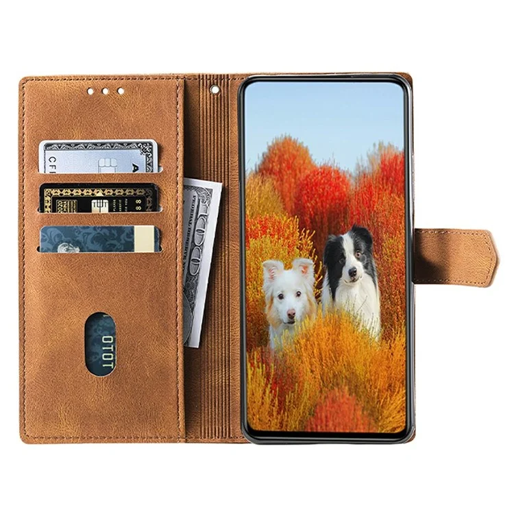 Ttudrch Style 004 Для Samsung Galaxy S25 Ultra Leather Case Case RFID Blocking Swellet Cover с Ремешком с Ремешком - Коричневый