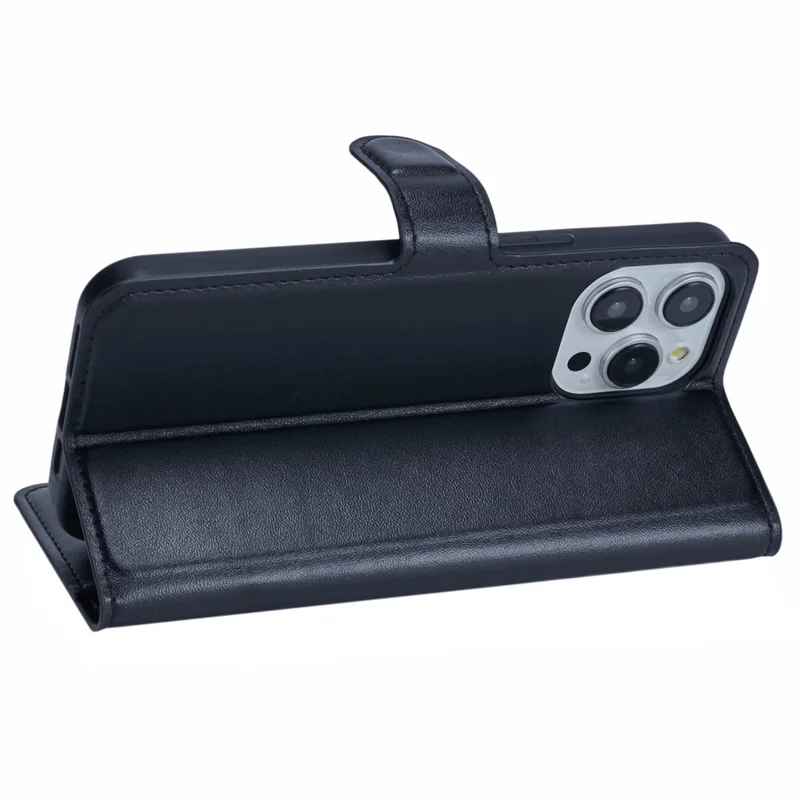 Bulk Purchasing For iPhone 15 Pro Max Case Eco-Friendly Bamboo Fiber Leather Wallet Phone Cover, Black (MOQ: 50Pcs)