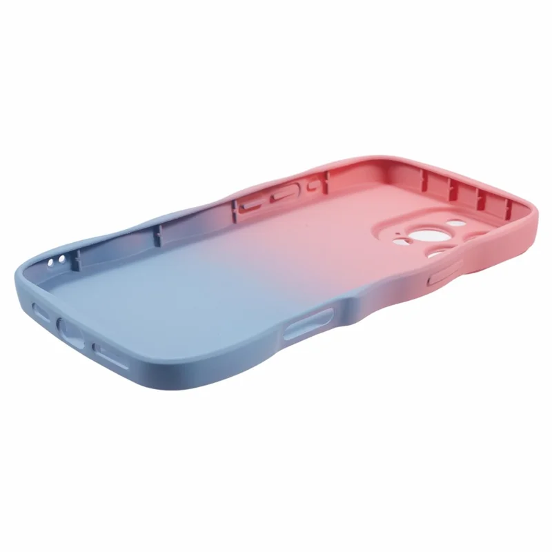 JTW -serie Für Iphone 16 Pro TPU Phone Case Gradientenfarbe Gummierte Cover - Pink+himmelblau