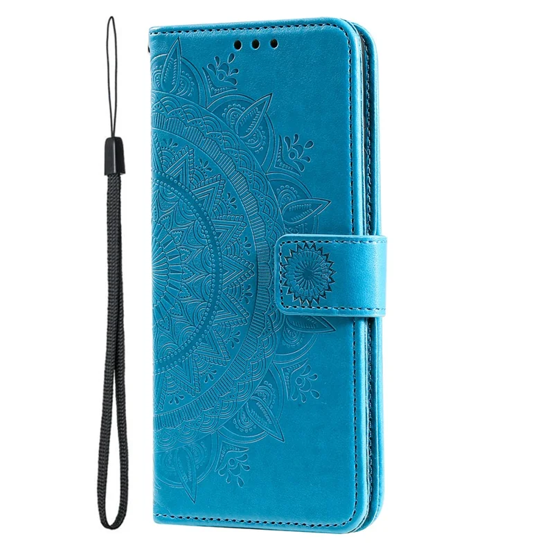 For Xiaomi 14T Pro Case Imprinted Totem PU Leather Wallet Stand Phone Cover - Blue