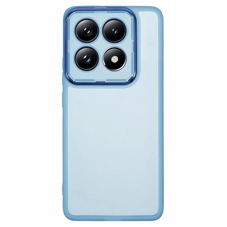 DKSM-Serie für Xiaomi 14T Pro Case Electroplated Camera Frame TPU Phone Cover - Transparent Blau