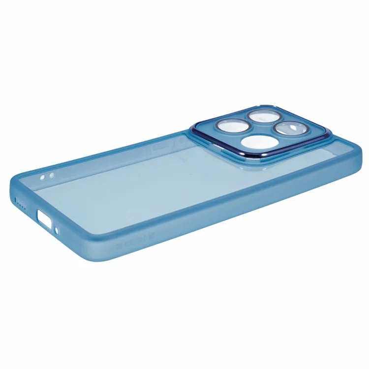 DKSM-Serie für Xiaomi 14T Pro Case Electroplated Camera Frame TPU Phone Cover - Transparent Blau