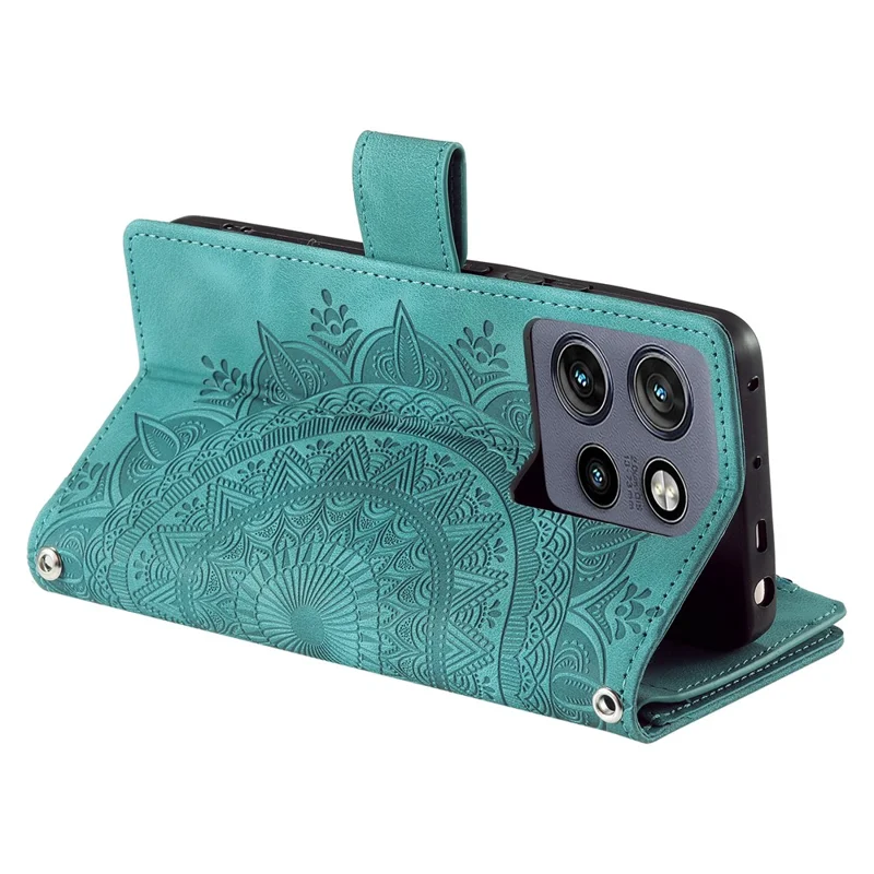 Стиль 006 Для Motorola Edge 50 Neo 5G -кошелек Case Cake Chate Thene Cople Photh - Монетный Зеленый Цвет