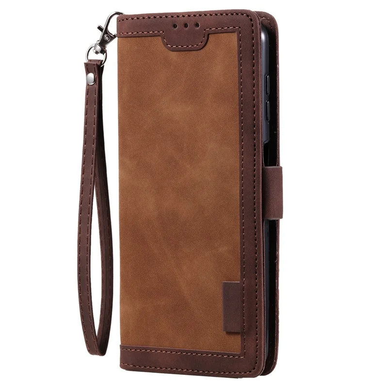 For Samsung Galaxy S25+ Wallet Case RFID Blocking Stand Leather Phone Cover - Brown