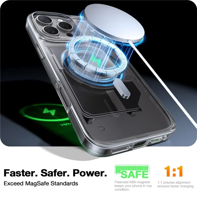 TORRAS For iPhone 16 Pro Max Case Compatible with MagSafe TPU Phone Cover - Transparent