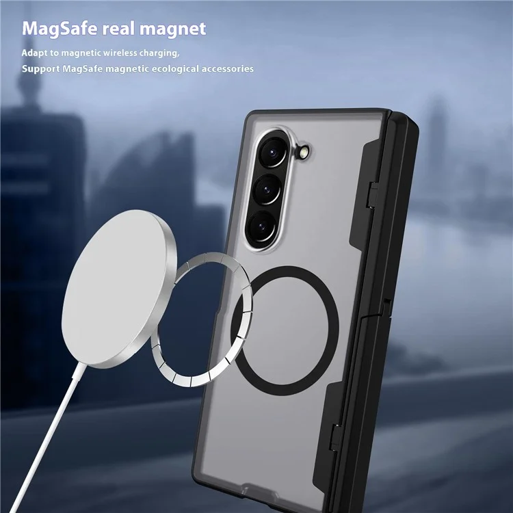 Per Samsung Galaxy Z Fold6 5G Case Compatibile Con Copertina Telefonica PC Hard MagSafe Con Film Per lo Schermo - Verde