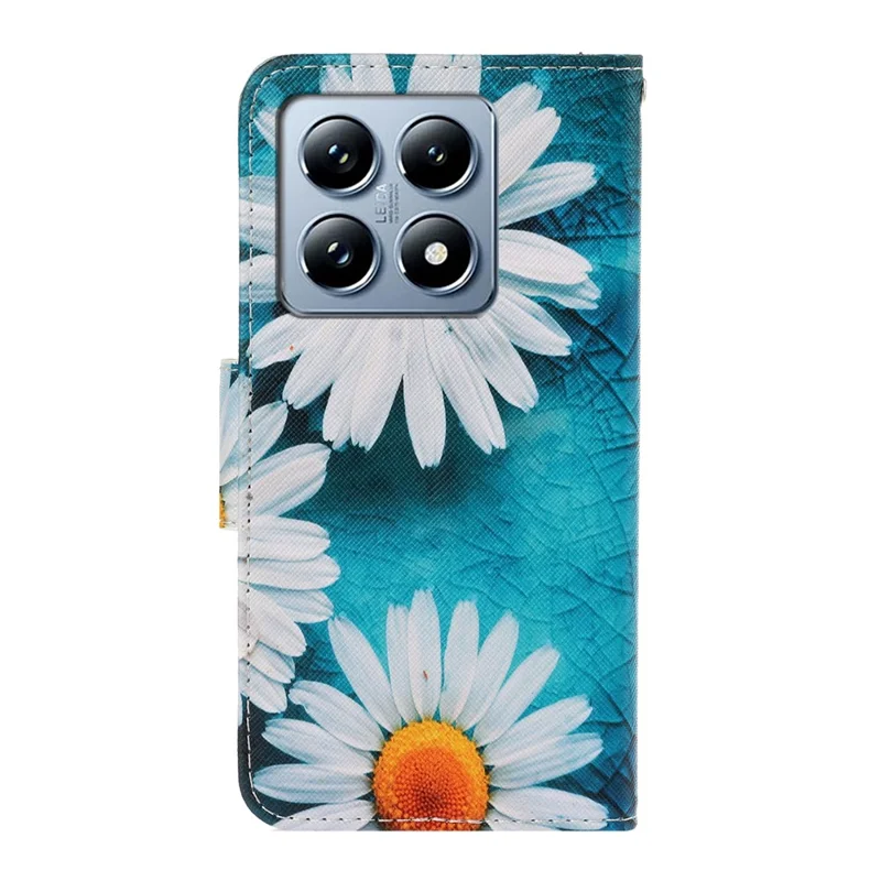 Para Xiaomi 14T Pro Case Pattern Impresión Protective Leather Folio Telephip Cover - Crisantemo
