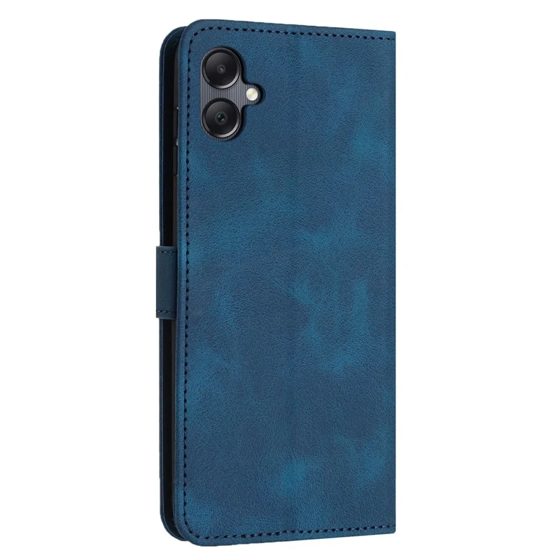 For Samsung Galaxy A06 4G Leather Case Solid Color Wallet Protective Phone Cover - Blue