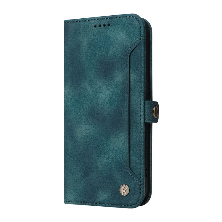 Yikatu YK-002 Для Iphone 16 Case Wallet PU Кожаная Телефонная Крышка с Наружной Картой Слот - Синий