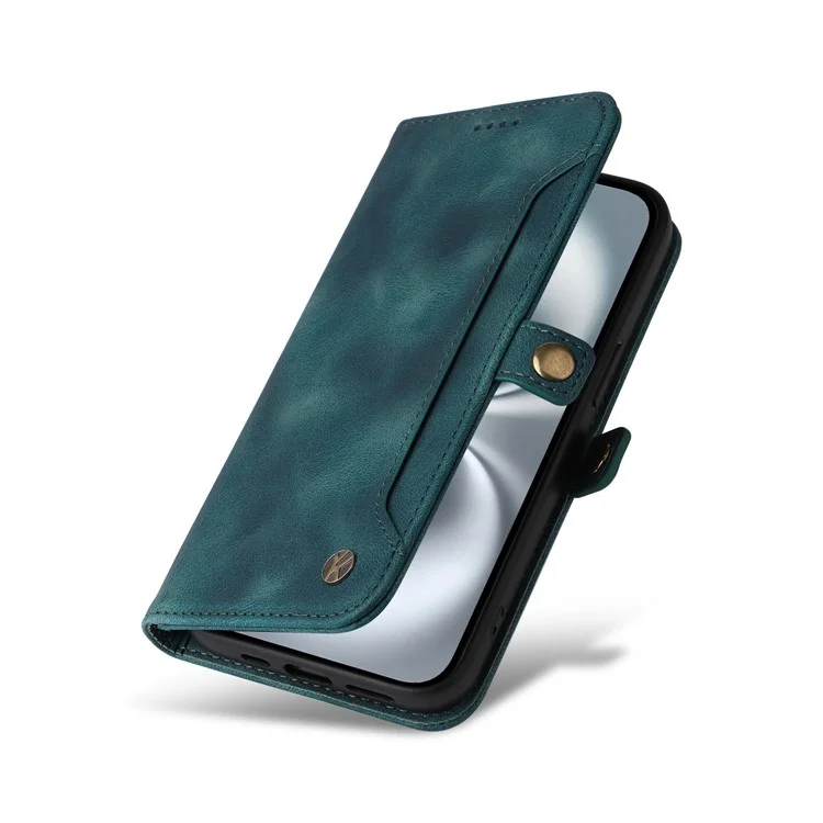 Yikatu YK-002 Для Iphone 16 Plus Case Wallet PU Кожаный Телефон с Помощью Слота Для Внешней Карты - Синий