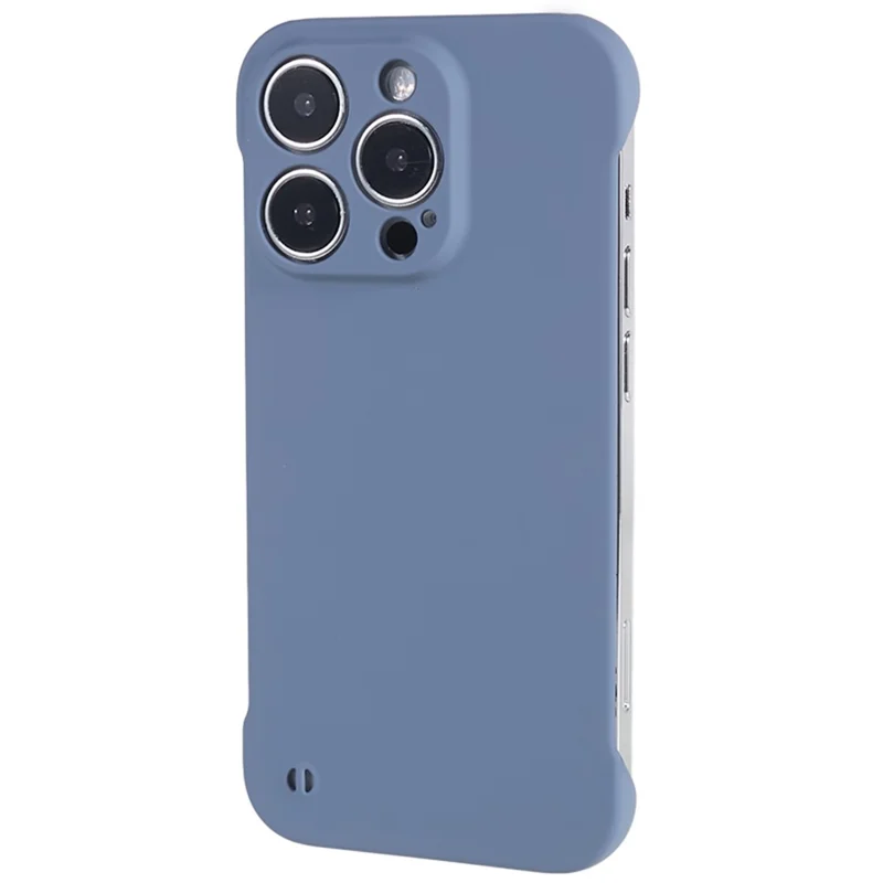 For iPhone 16 Pro Max Frameless Case Hard PC Slim Minimalist Phone Cover Skin-touch - Lavender Grey