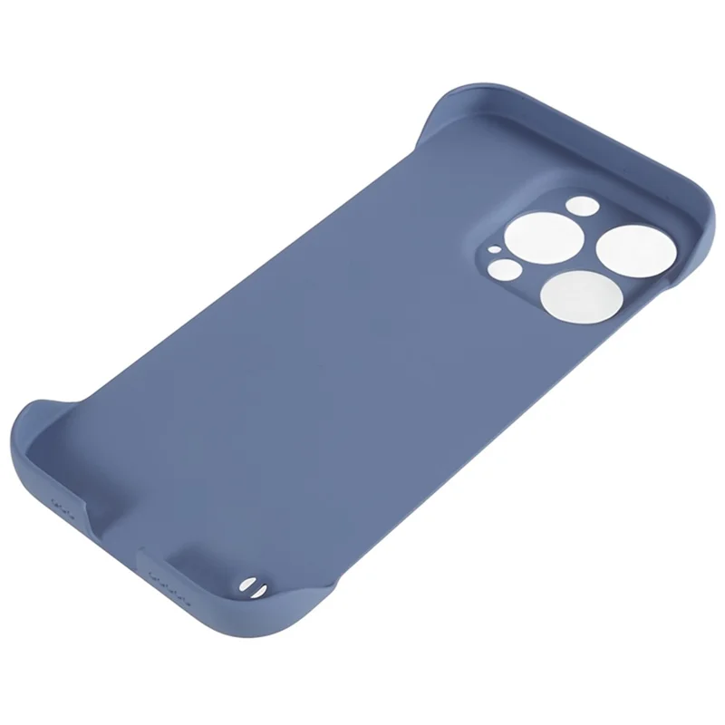 For iPhone 16 Pro Max Frameless Case Hard PC Slim Minimalist Phone Cover Skin-touch - Lavender Grey