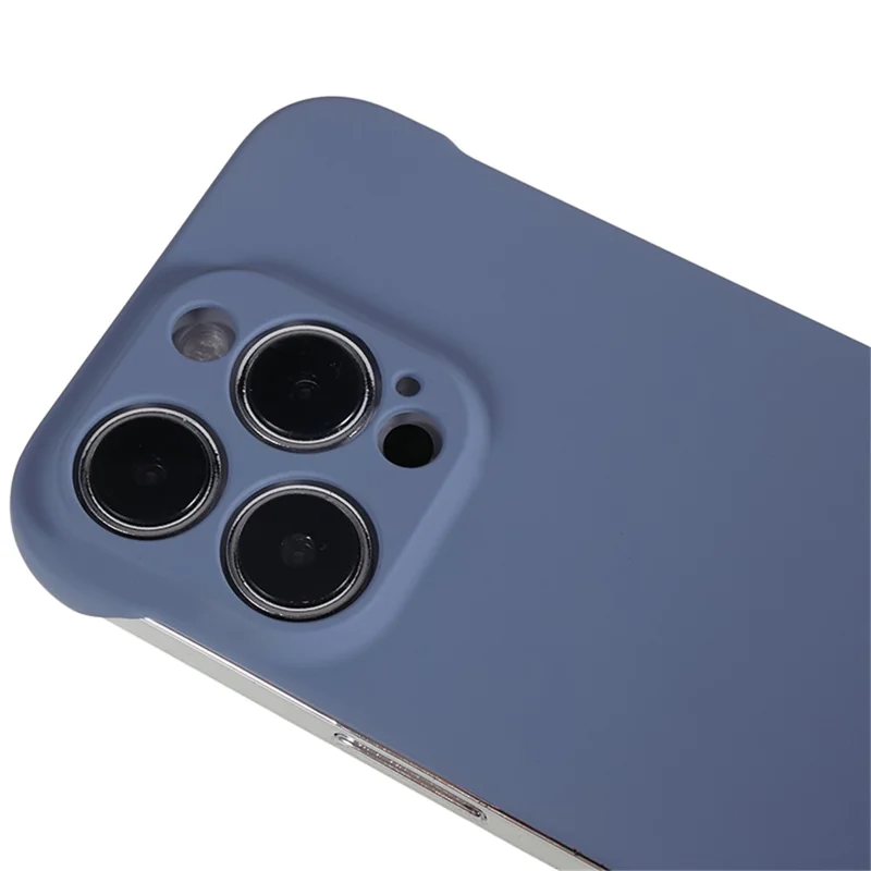 For iPhone 16 Pro Max Frameless Case Hard PC Slim Minimalist Phone Cover Skin-touch - Lavender Grey