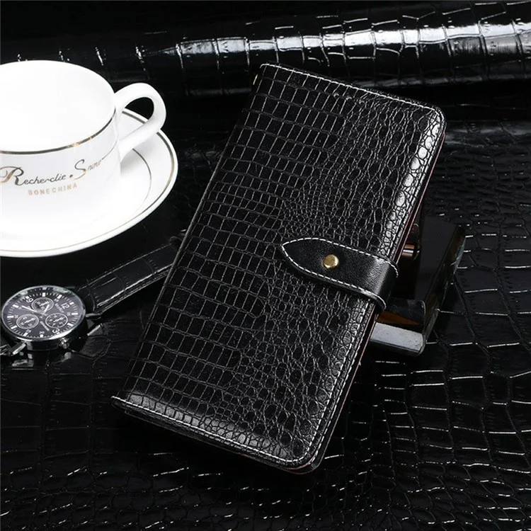 Idewei Для Motorola Edge 50 Neo 5g Case Crocodile Texture PU - Черный