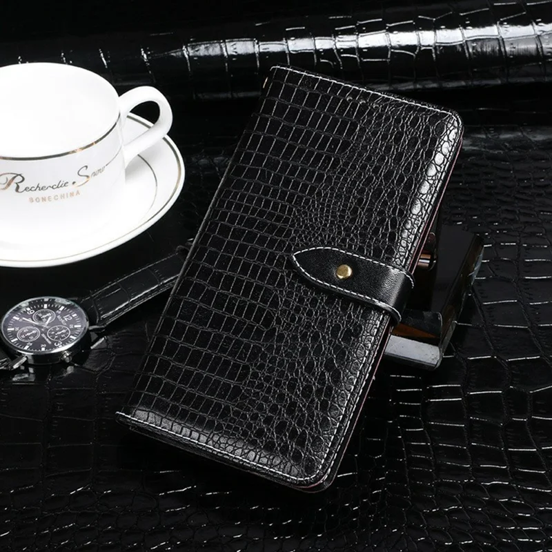 Idewei Per Xiaomi Redmi 14C 4G Case Crocodile Texture PU Coperchi - Nero