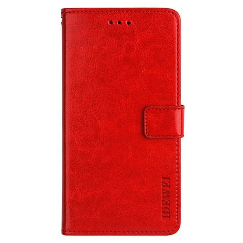 IDEWEI For Google Pixel 9 / 9 Pro Stand Case Crazy Horse Texture Leather Phone Cover - Red