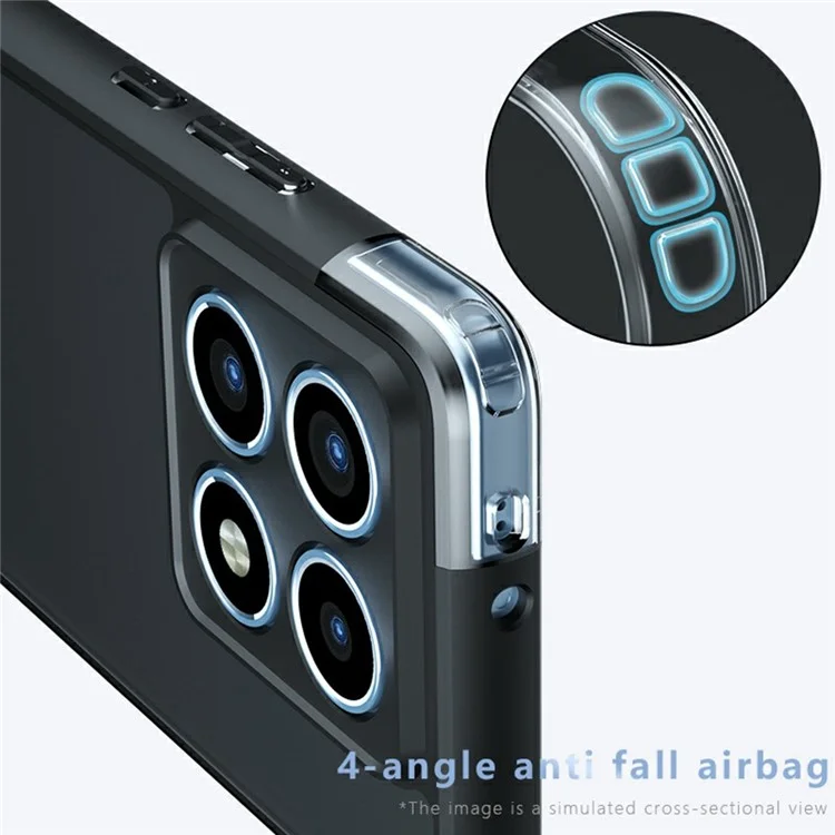 Per Xiaomi 14T Pro Case Skin-Touch TPU+PC Matte Phone Shell, Transparent Black